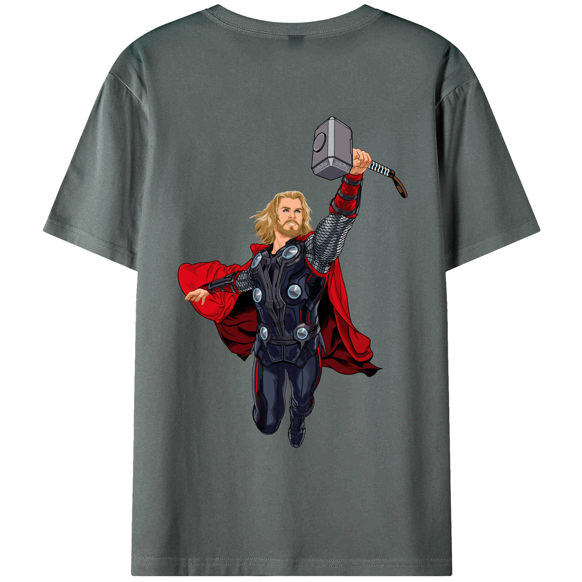 （画像用） アベンジャーズ The Avengers 綿100％ メンズ半袖Tシャツ（バックプリント） 通気性